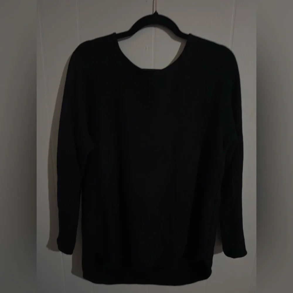 Michael Kors Black Long‎ Sleeve Top with Zipper Knit